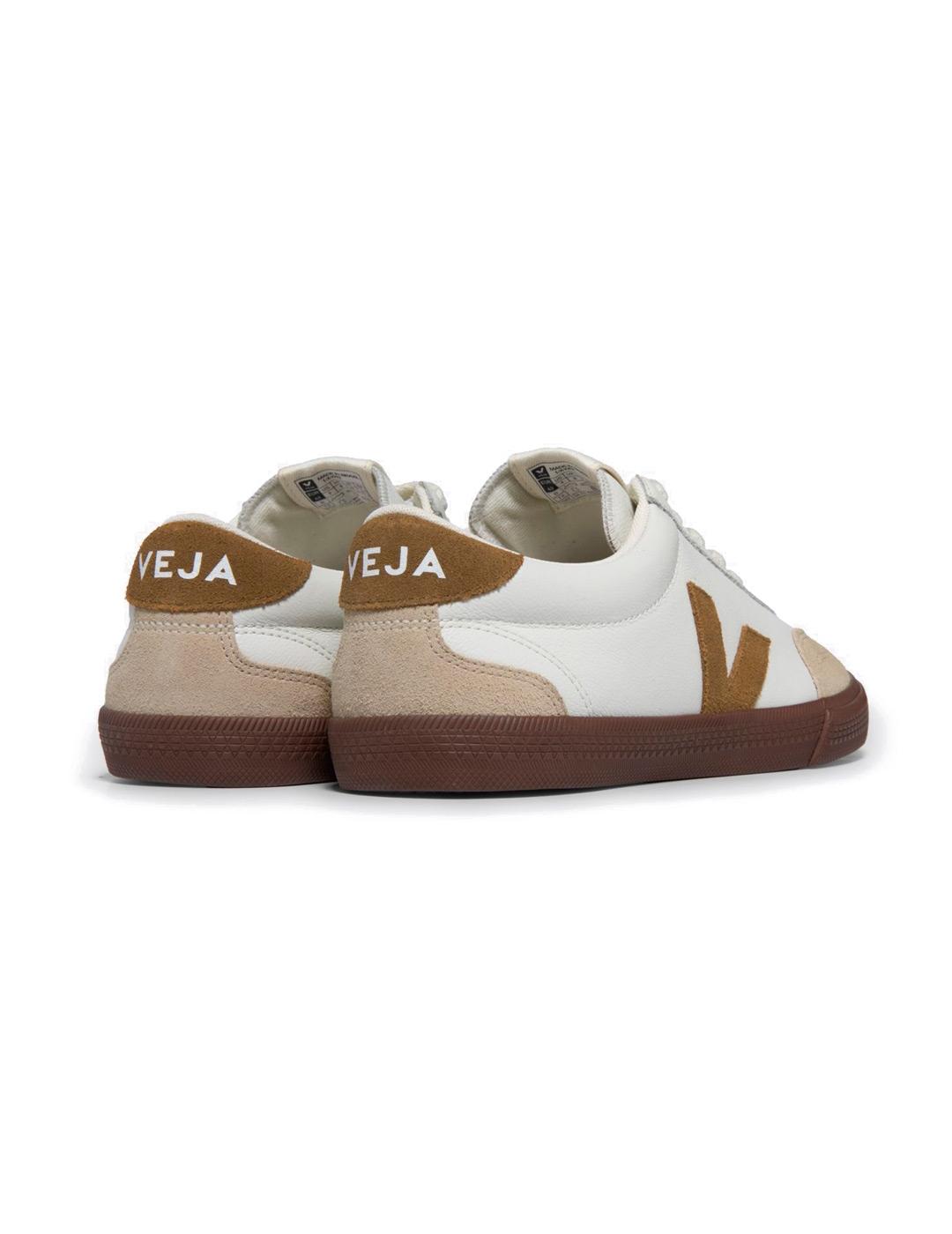 Zapatillas Veja Volley Leather White Tent  Bark