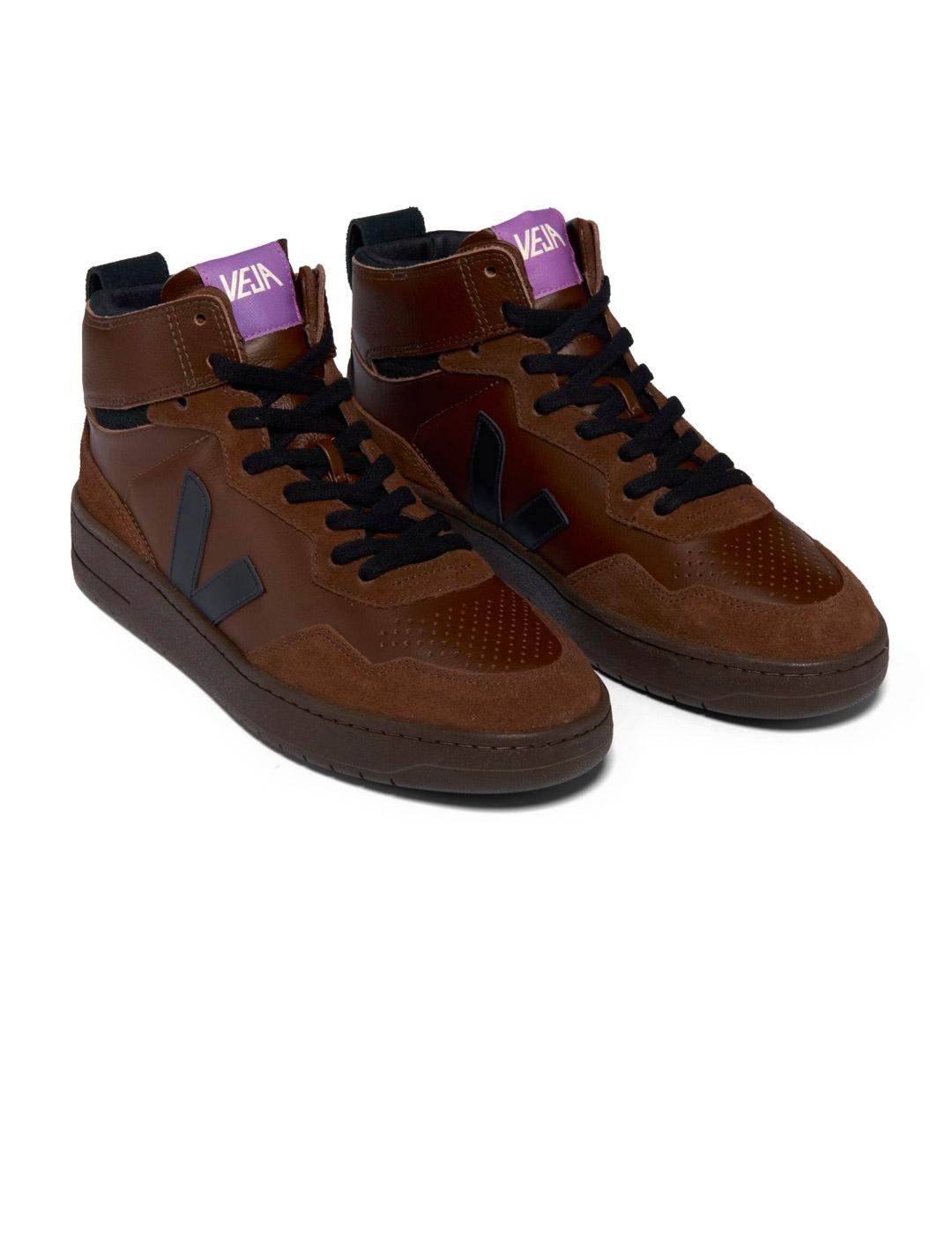 Veja V-95 Zapatillas Hombre Leather Walnut Black