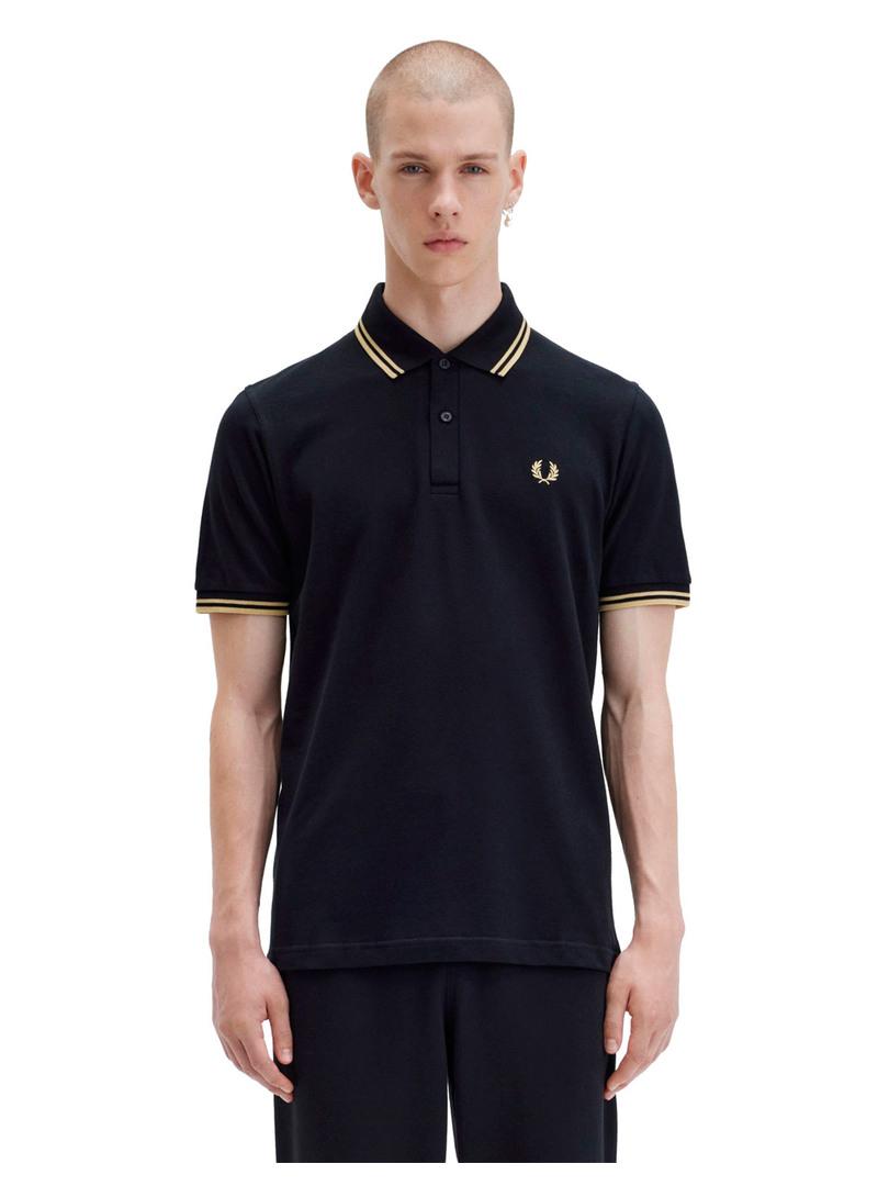 Polo Fred Perry M12 Franjas negro