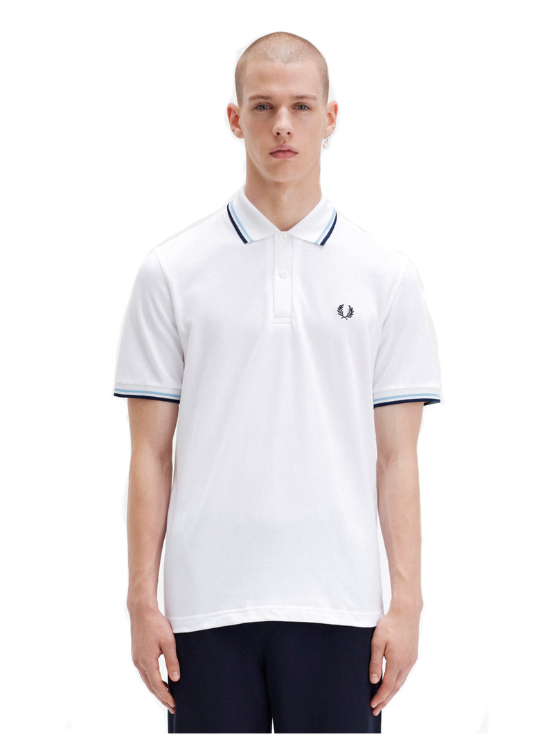 Polo Fred Perry M12 Franjas Blanco