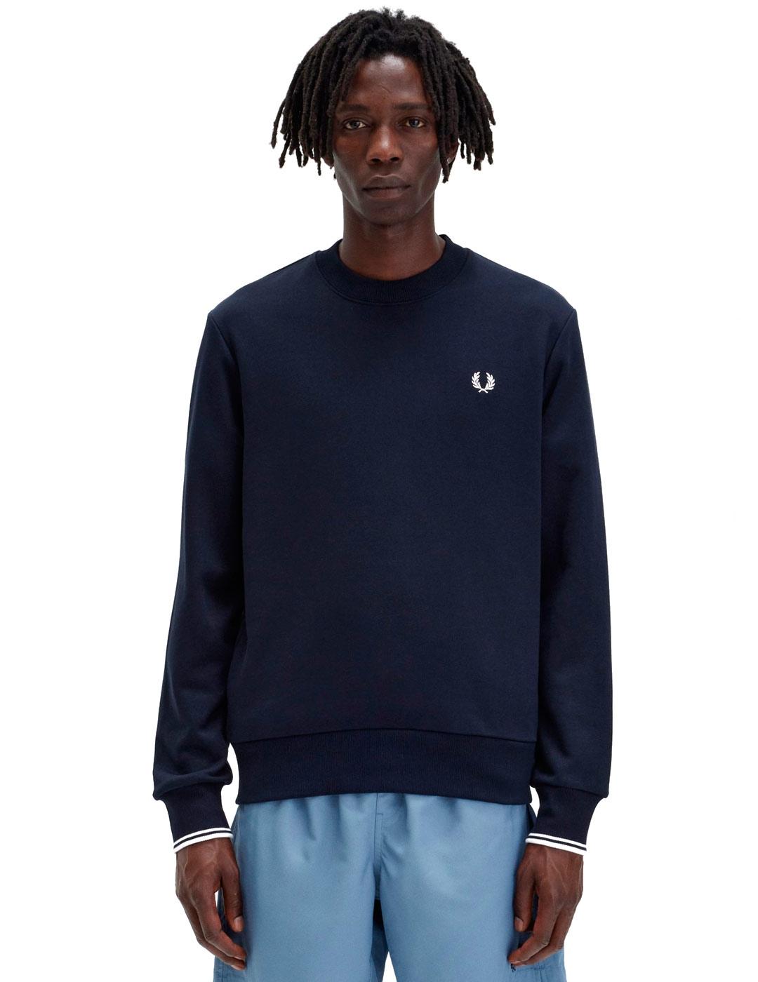 Fred Perry M7535 Sudadera Hombre Azul Marino