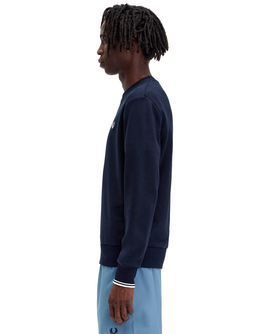 Fred Perry M7535 Sudadera Hombre Azul Marino