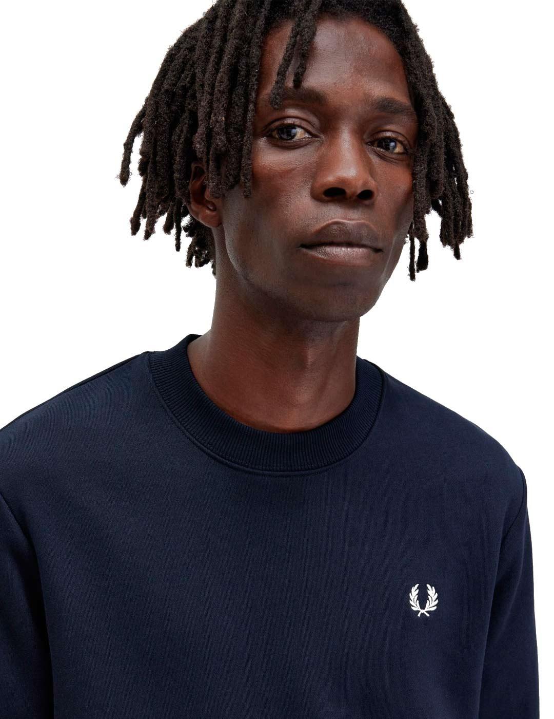 Fred Perry M7535 Sudadera Hombre Azul Marino