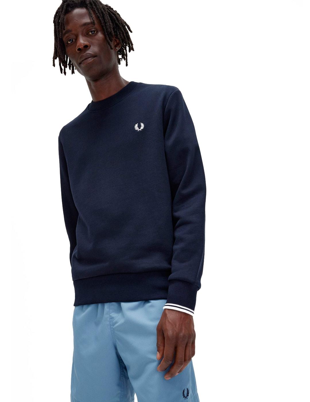 Fred Perry M7535 Sudadera Hombre Azul Marino