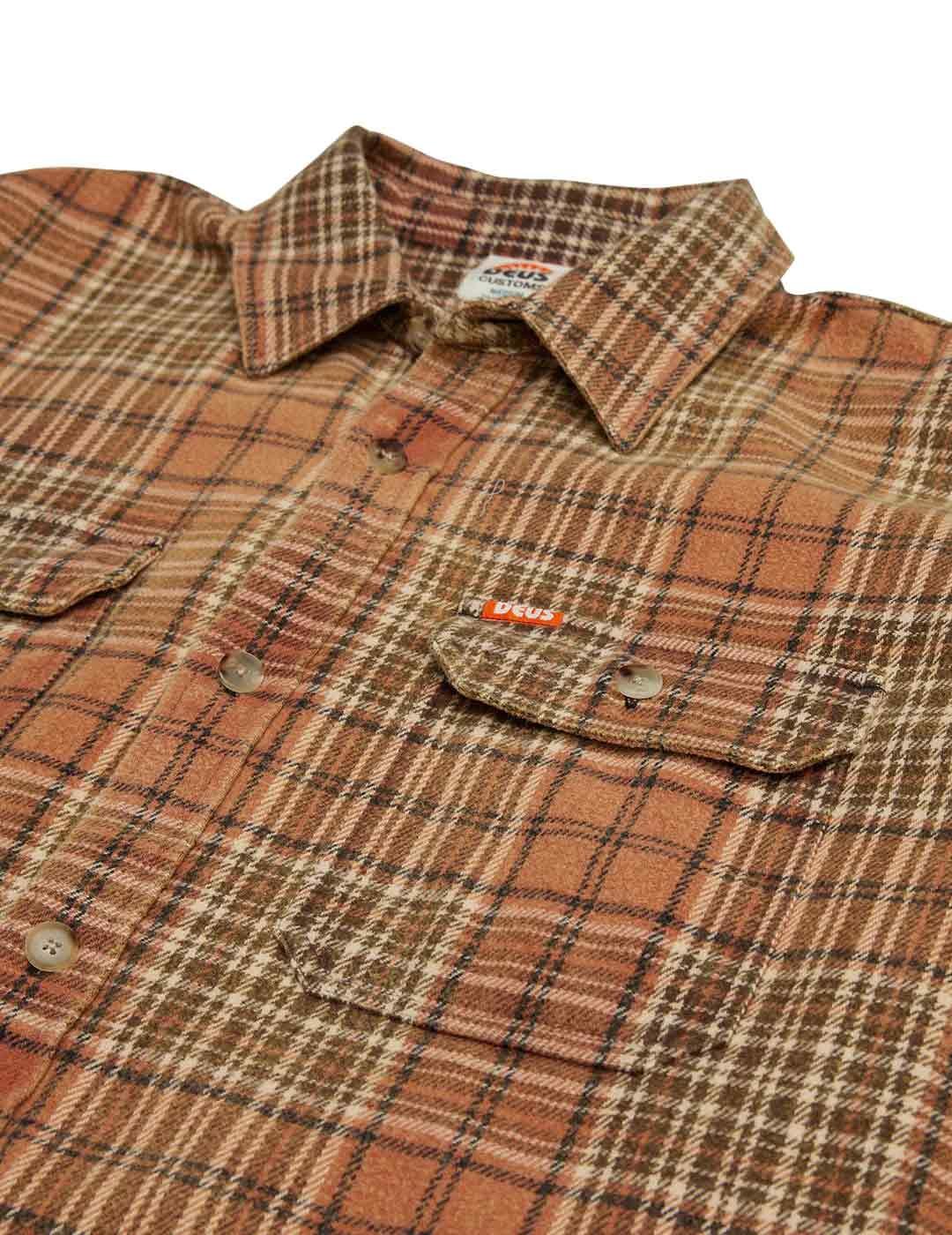 Deus Ex Machina Vacay Check Sobrecamisa Hombre Orange