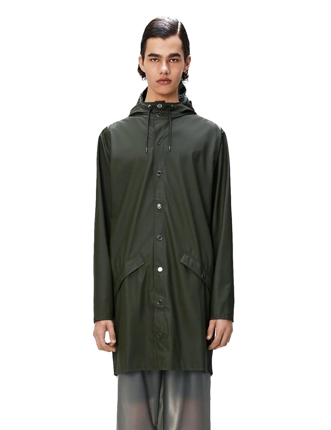 Impermeable Rains Long Jacket Azul Marino