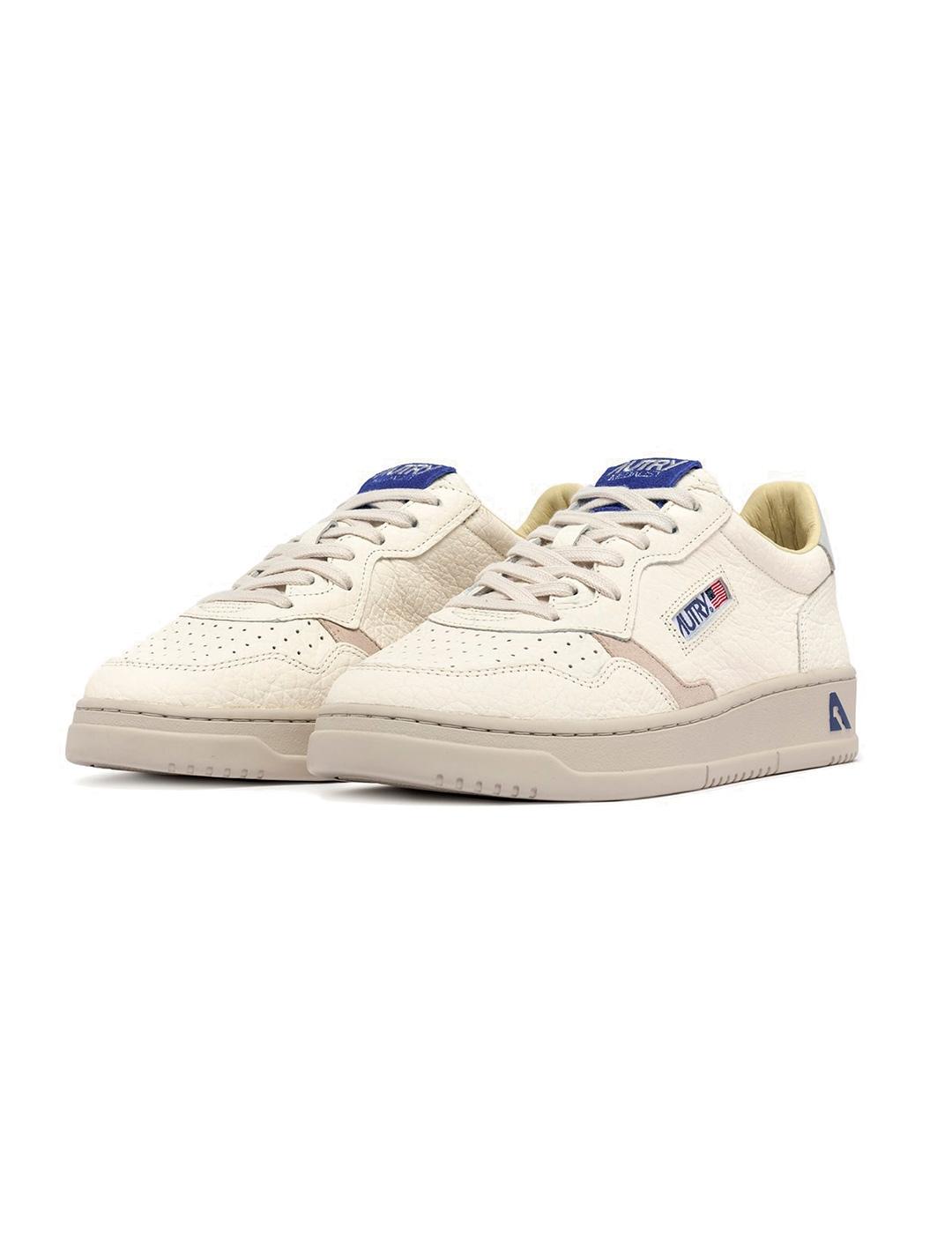 Autry Medalist AULW NE03 Zapatillas Mujer Beige Azul