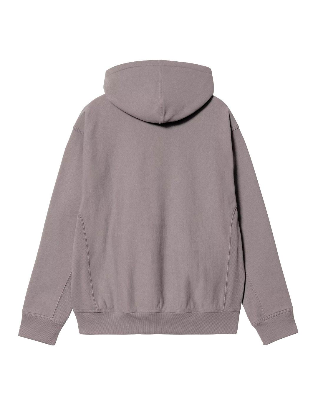 Carhartt Hooded American Script Sudadera Hombre Gris