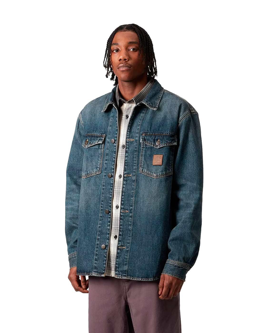 Carhartt Lincoln Shirt Camisa Hombre Azul