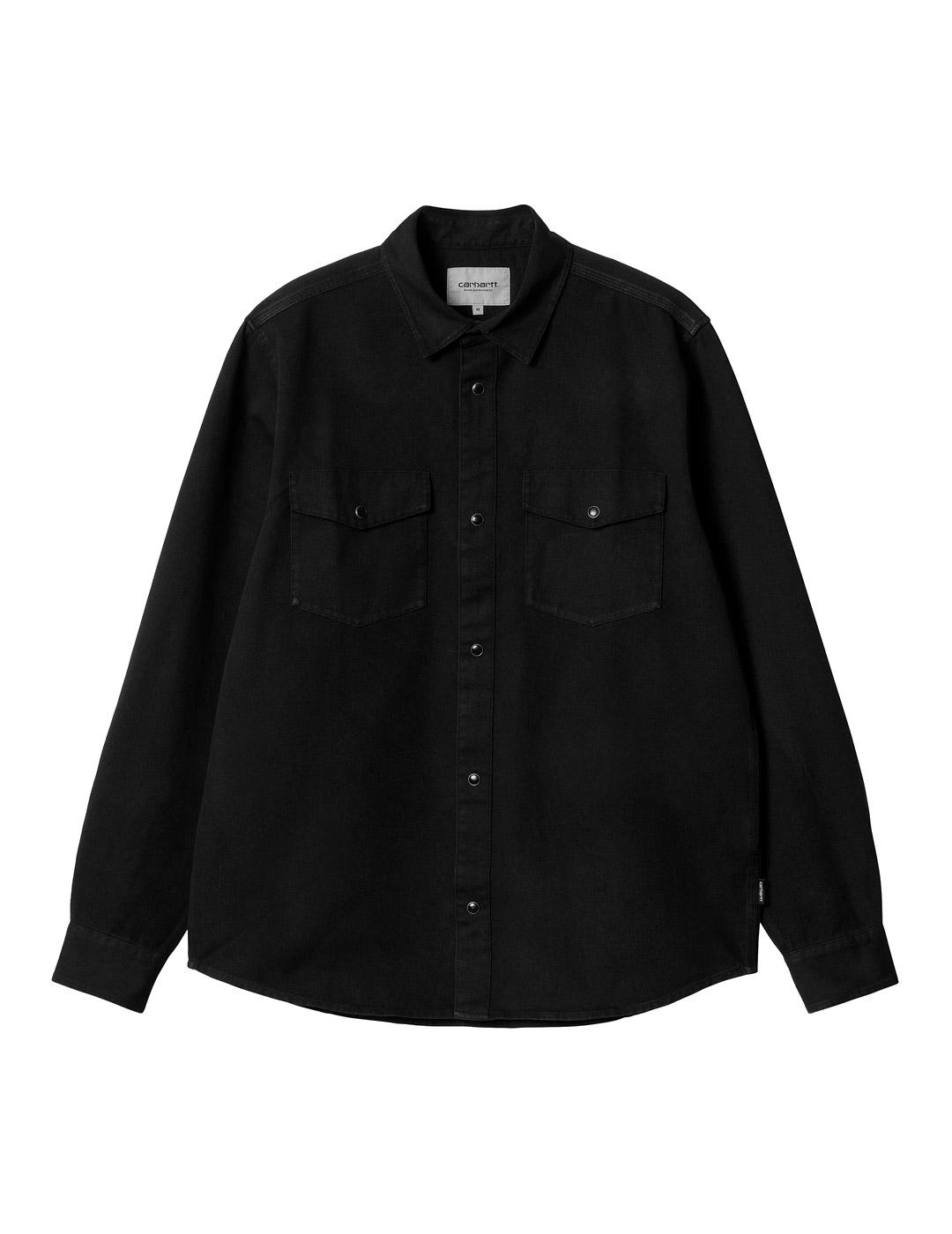 Carhartt Santa Fe Shirt Camisa Hombre Negra