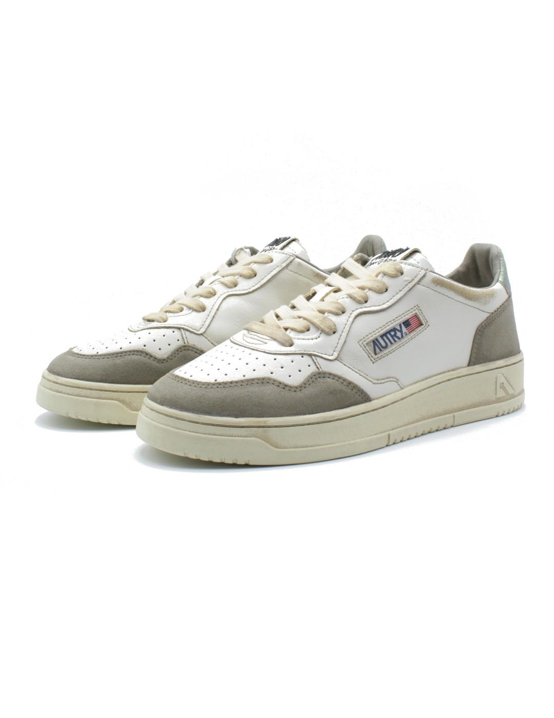 Autry Sup Vintage AVLW LS08 Zapatillas Mujer Blanco Verde