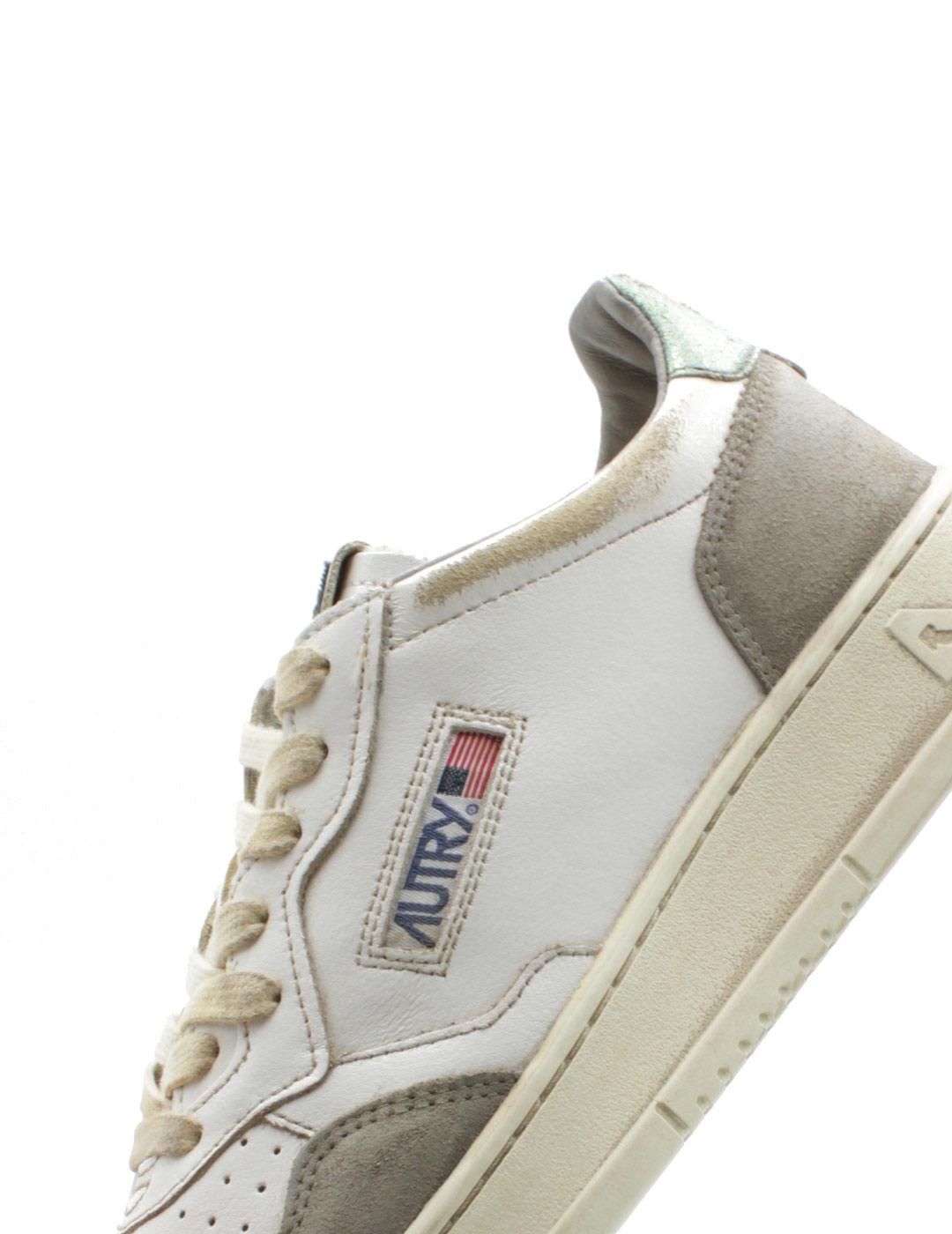 Autry Sup Vintage AVLW LS08 Zapatillas Mujer Blanco Verde