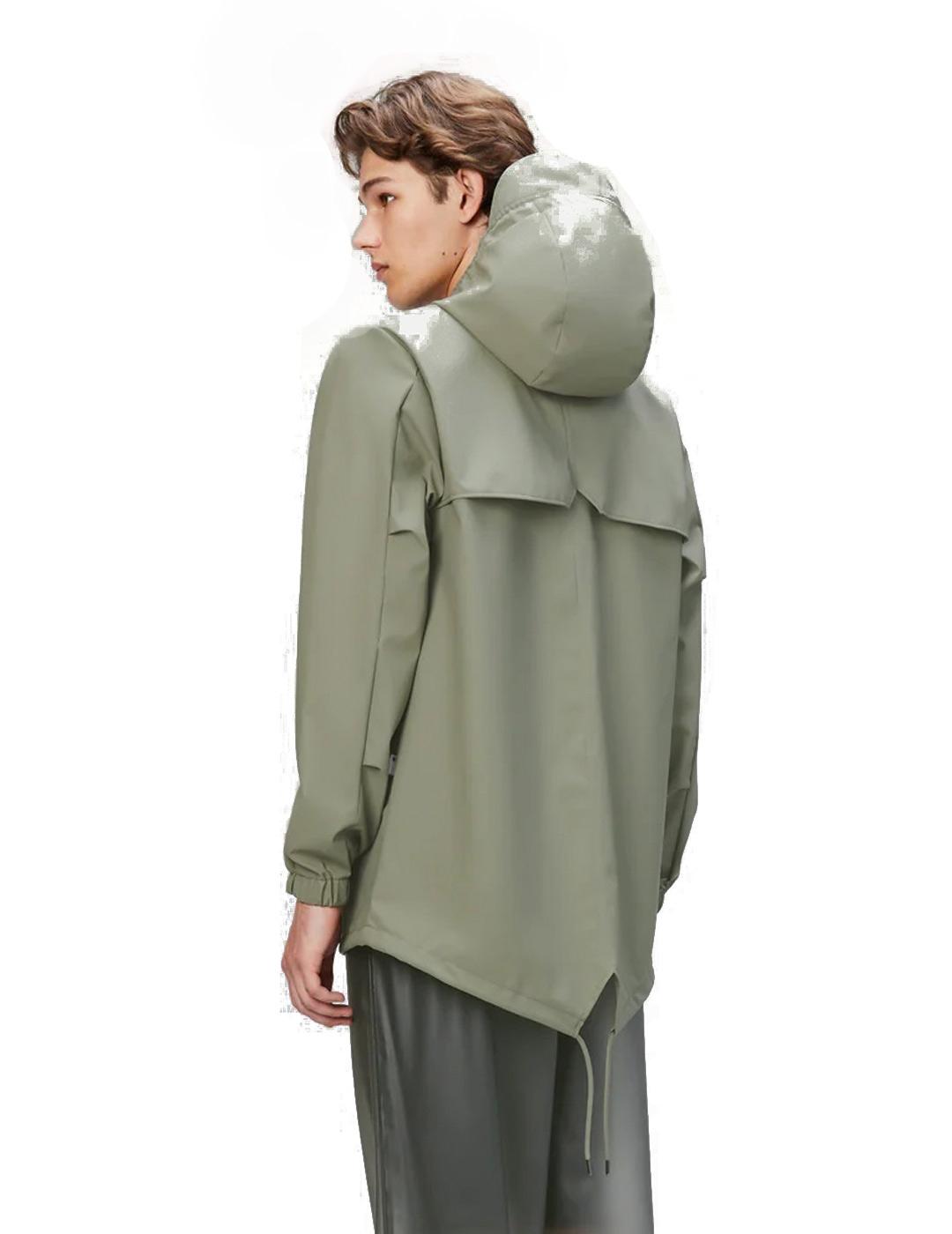 Rains Fishtail Jacket Hombre Mujer Verde Claro