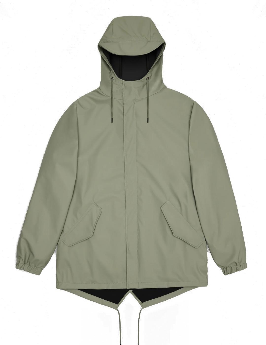 Rains Fishtail Jacket Hombre Mujer Verde Claro