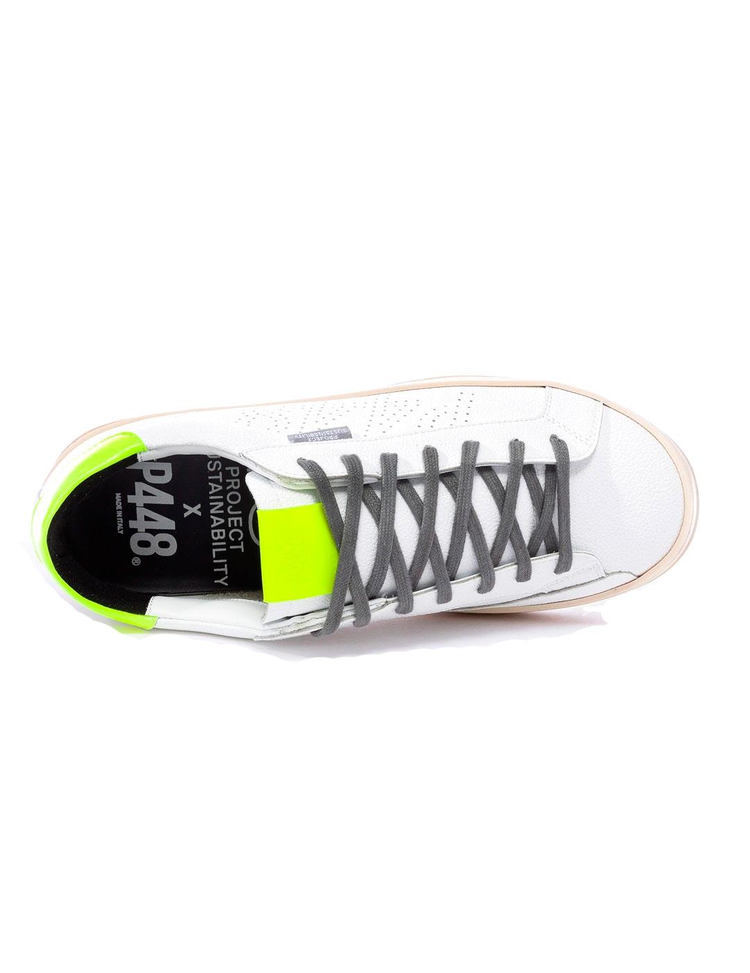 P448 Zapatillas John Zapatillas Hombre White Yellow