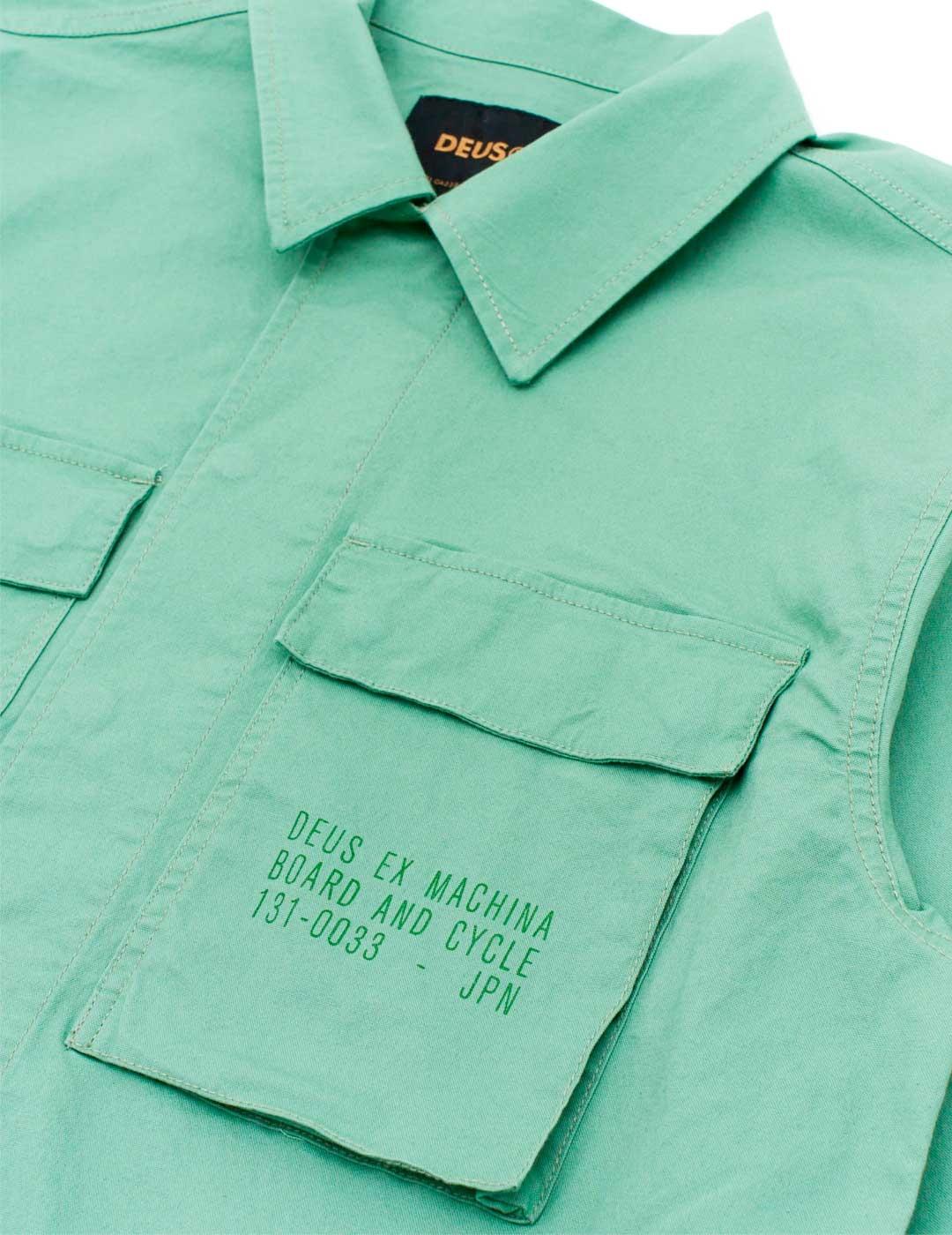 Deus Ex Machina Tommy Poplin Surf Chaqueta Hombre Verde