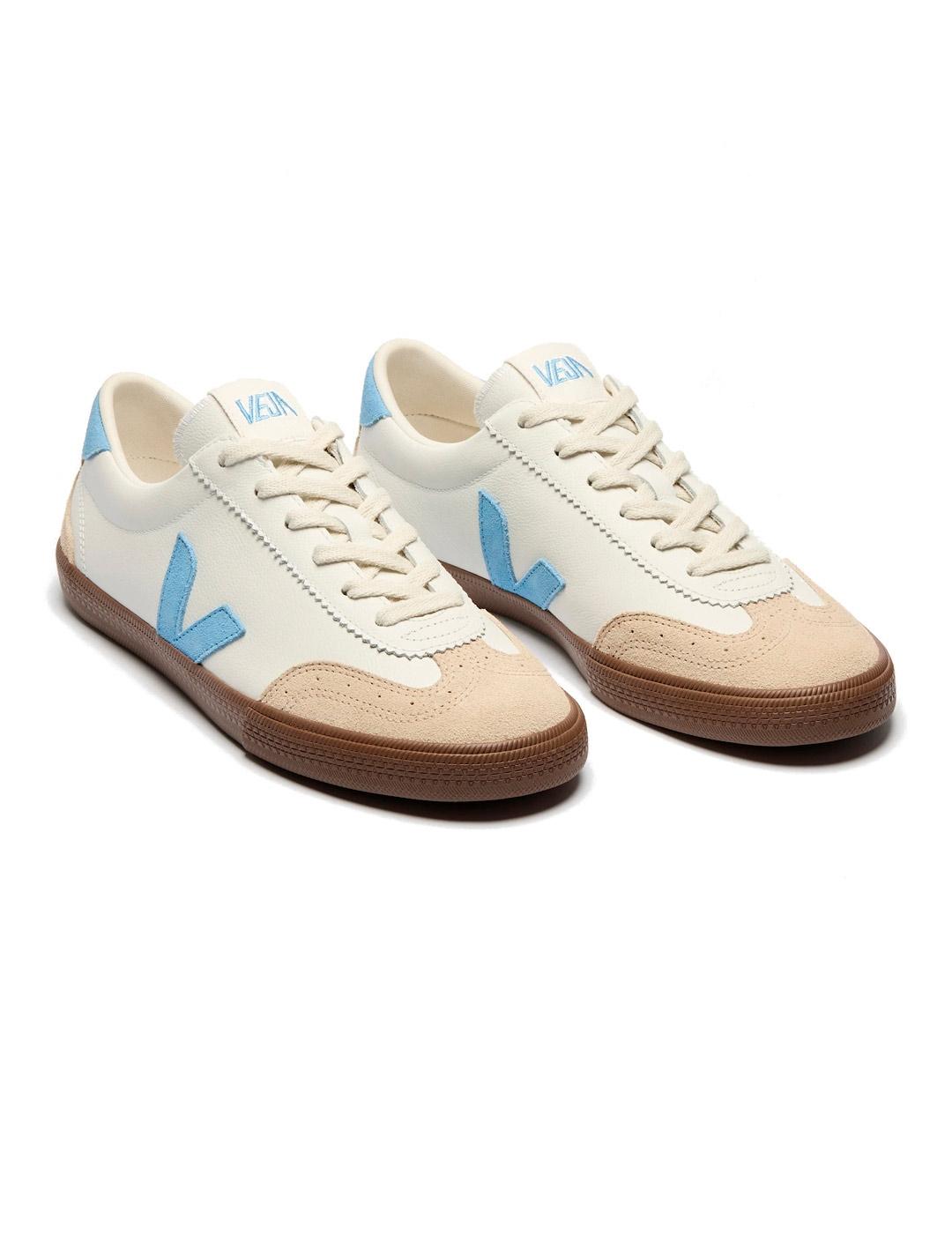 Veja Volley Zapatillas Leather White Acqua Bark