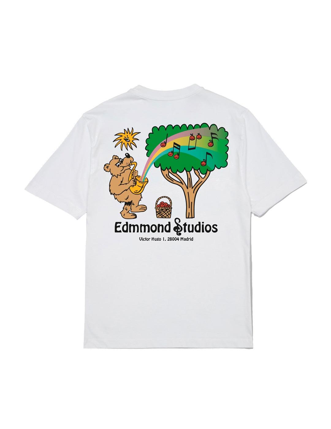 Edmmond Studios Oso y Madroño Camiseta Hombre Blanca
