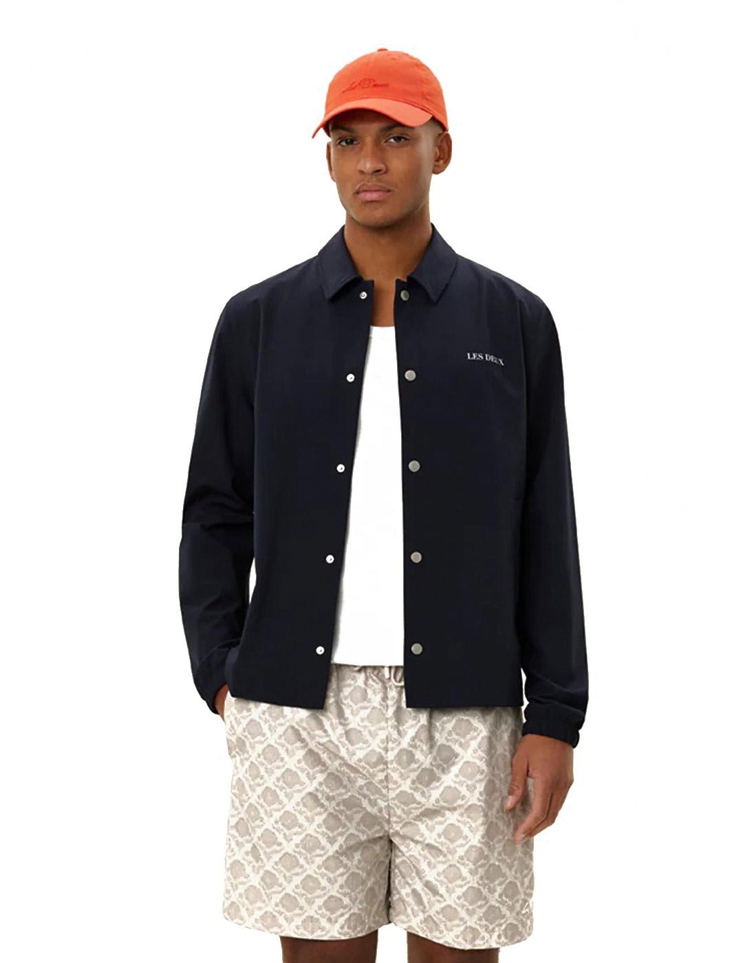  Les Deux Idris Coach Sobrecamisa Hombre Azul Marino