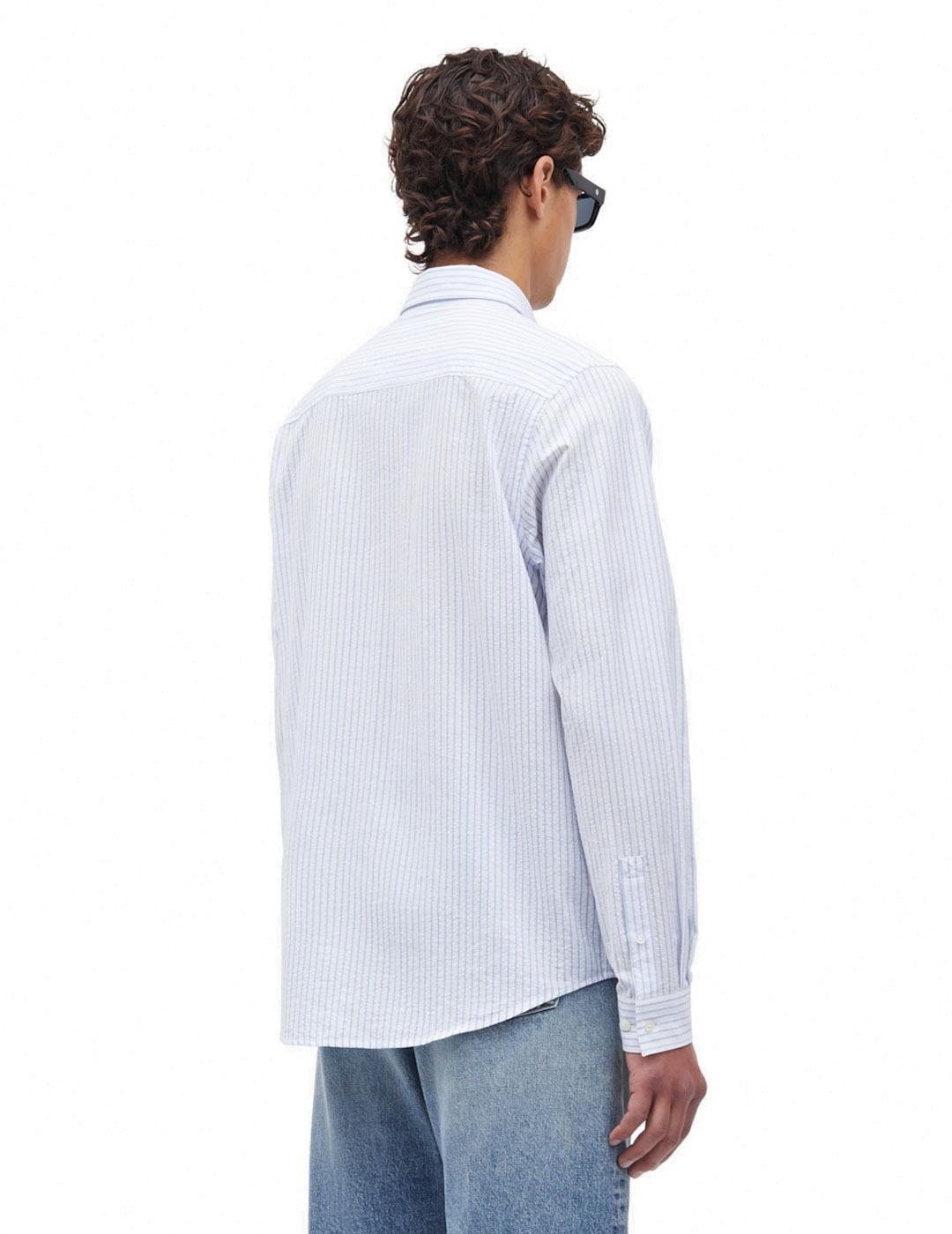  Samsoe Samsoe Camisa Rayas Saryan Hombre Azul