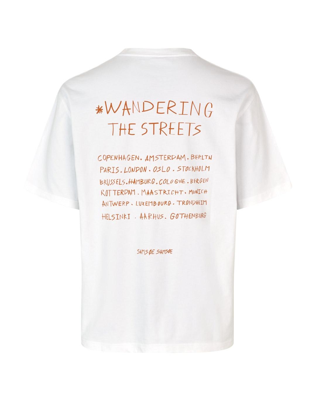 Samasoe Samsoe Camiseta Hombre Sawandering Blanca