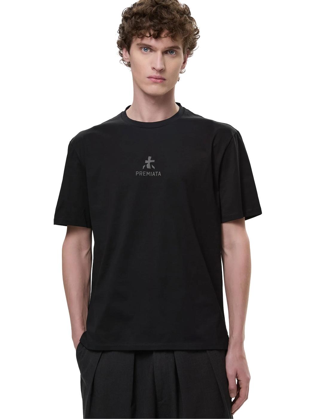 Premiata Camiseta Hombre Logo Negra