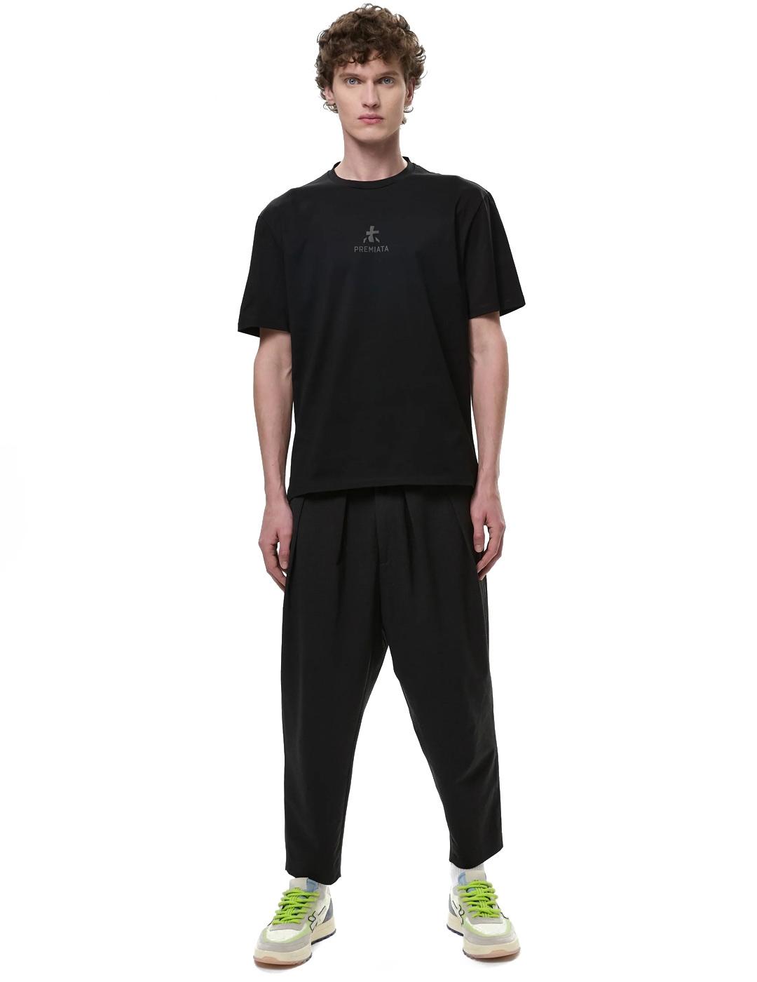 Premiata Camiseta Hombre Logo Negra
