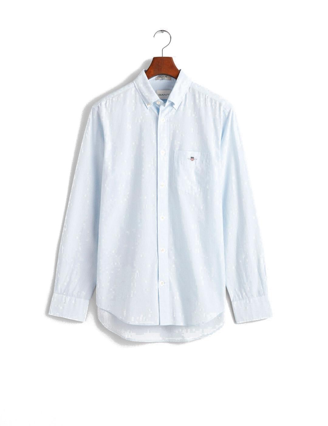 Gant Camisa Popelín Rayas Hombre Azxules