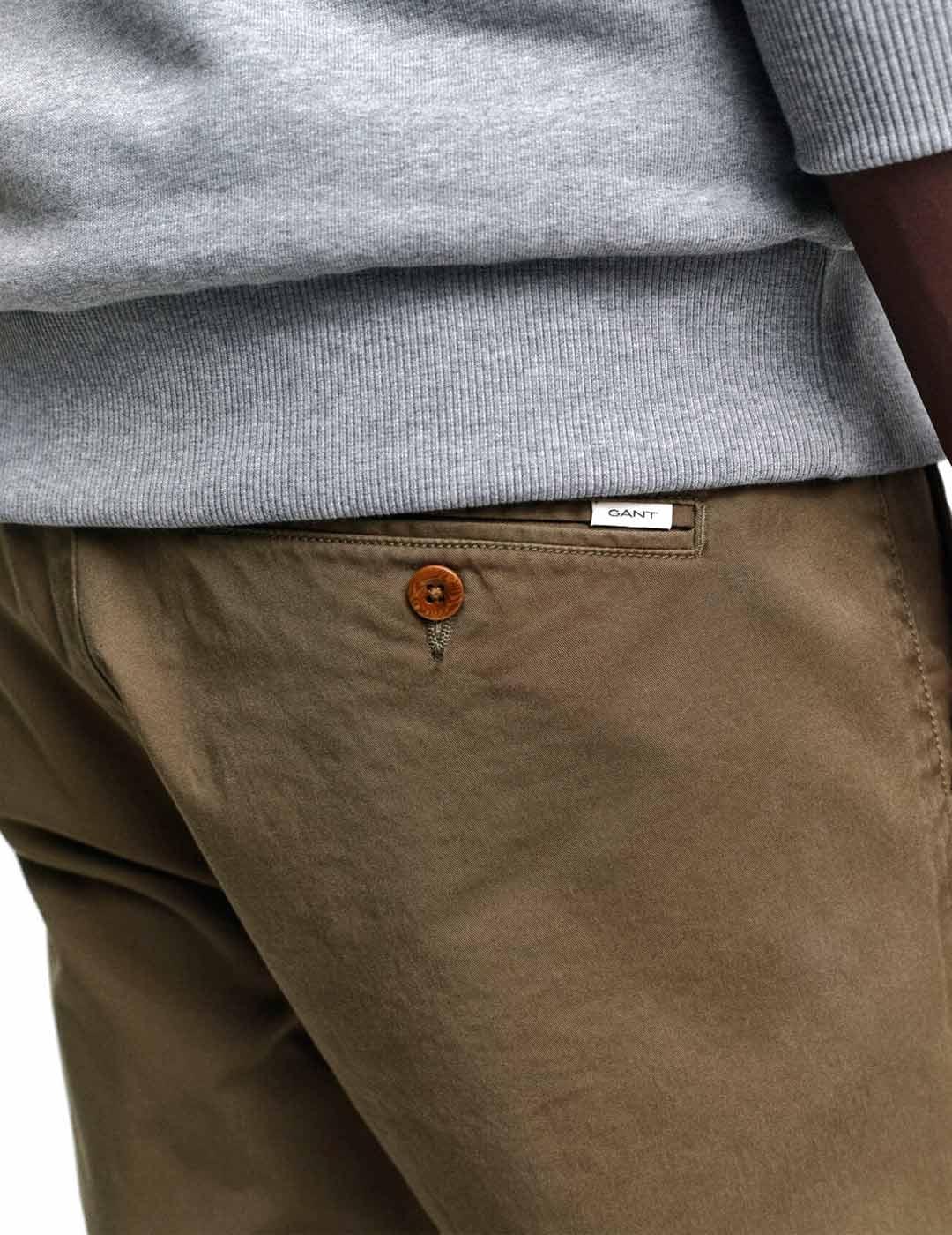 Gant Pantalón Chino Hombre Verde