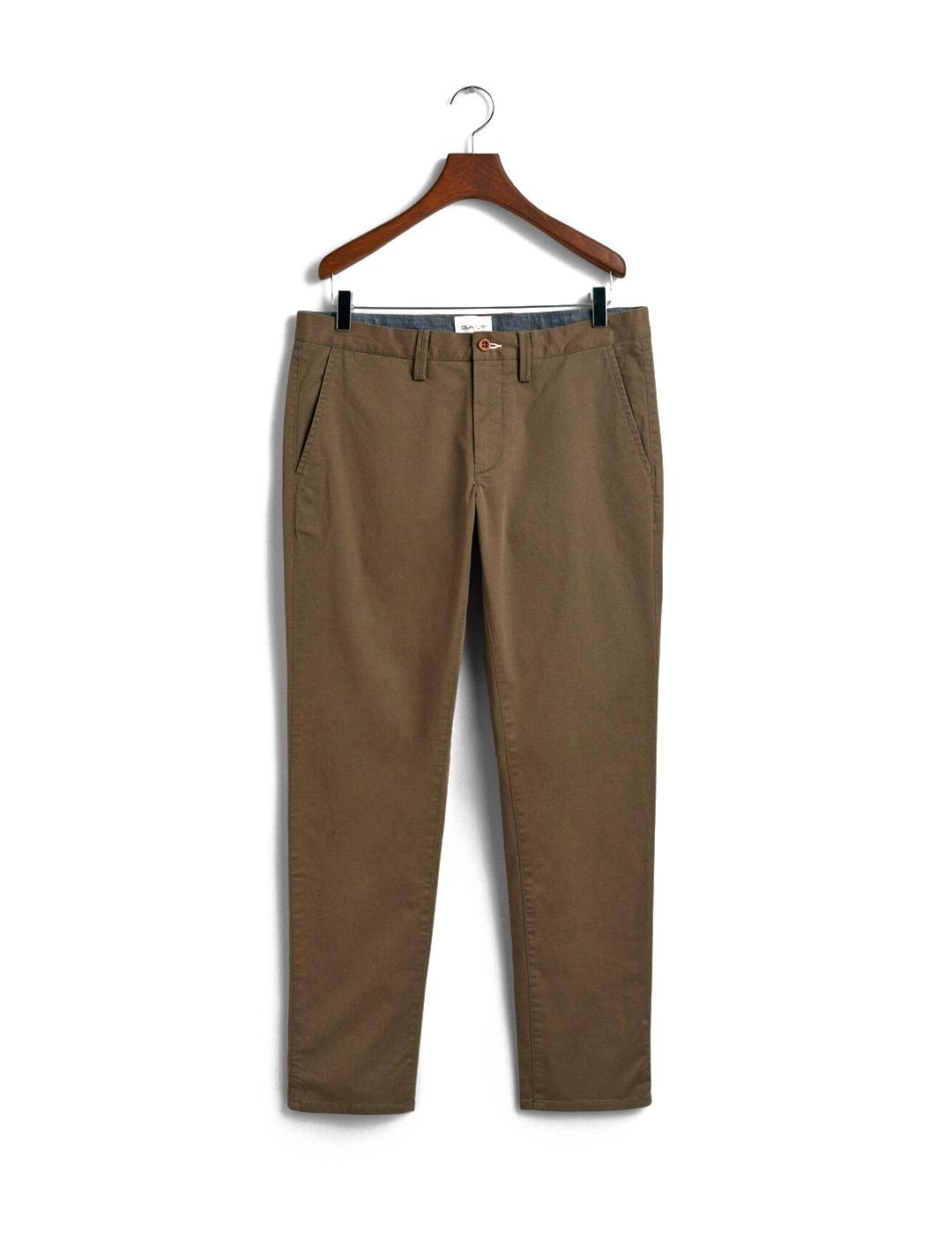 Gant Pantalón Chino Hombre Verde