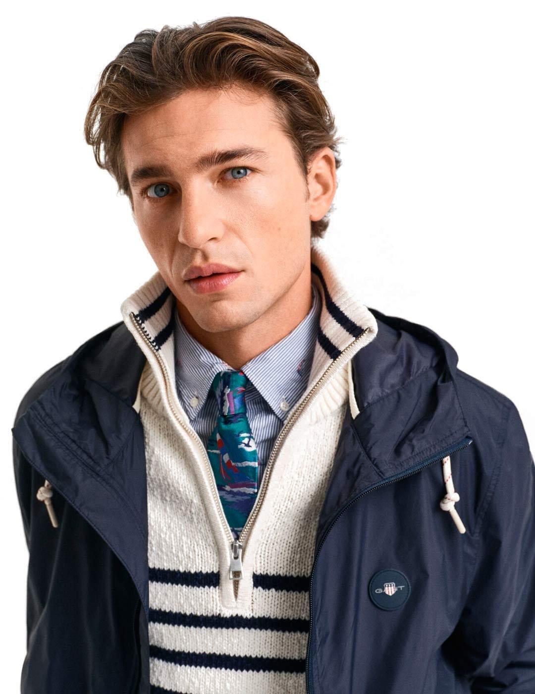 Gant Cortavientos Ligero Hombre Azul Marino