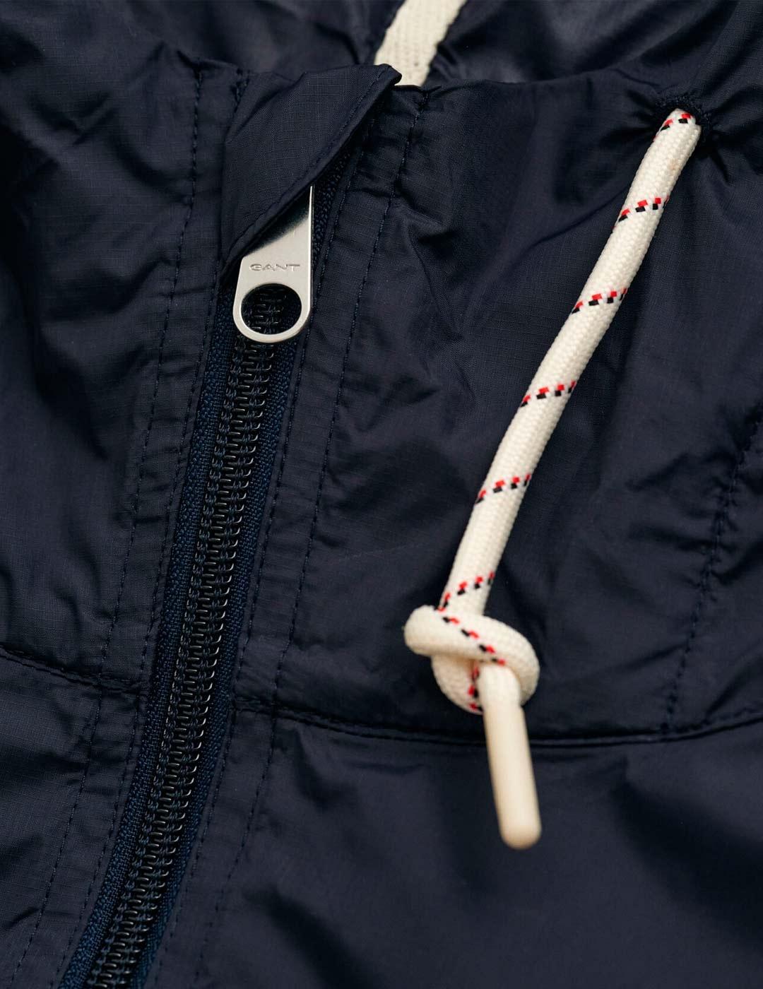 Gant Cortavientos Ligero Hombre Azul Marino