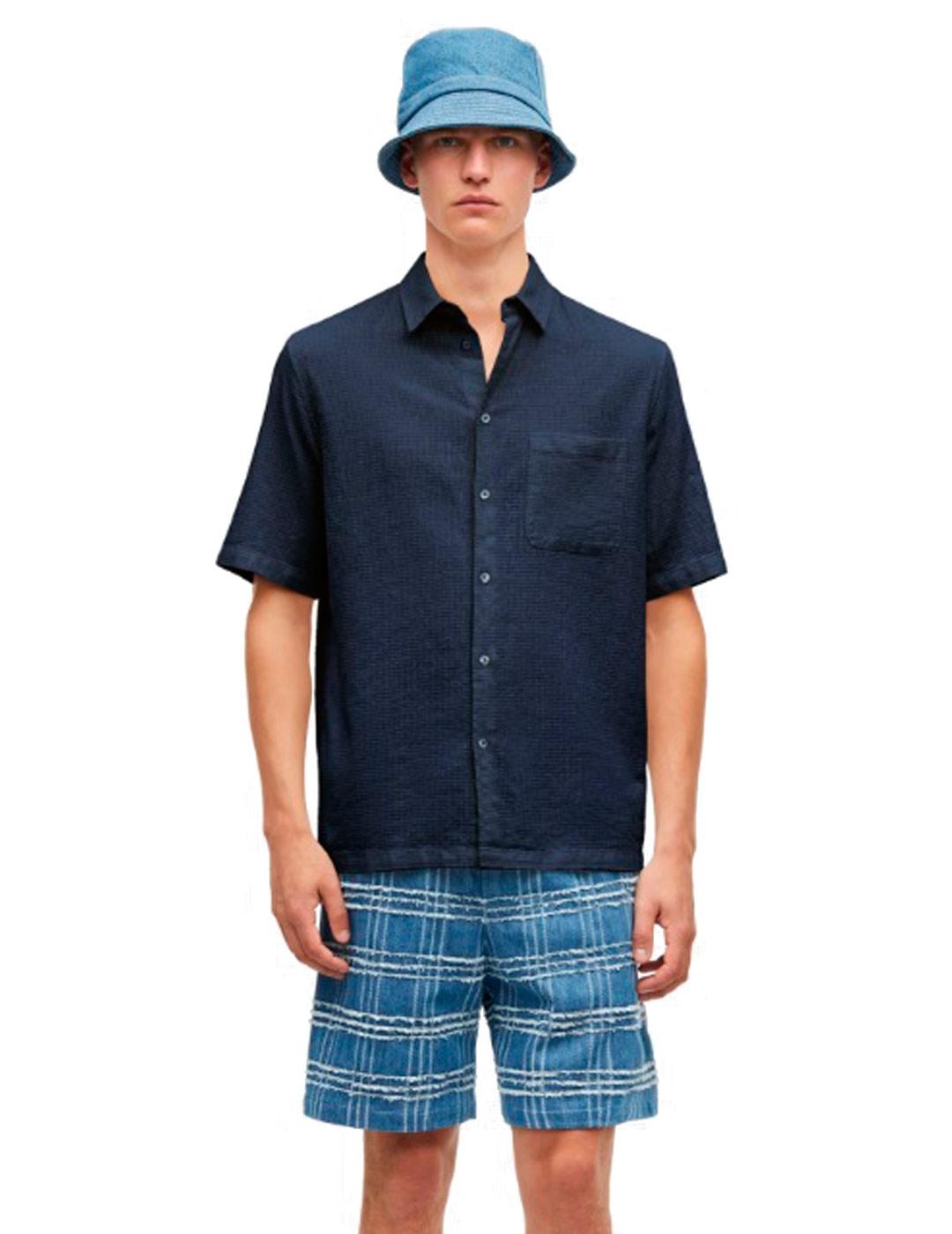 Samsoe Samsoe Camisa Sataro Homber Azul Marino