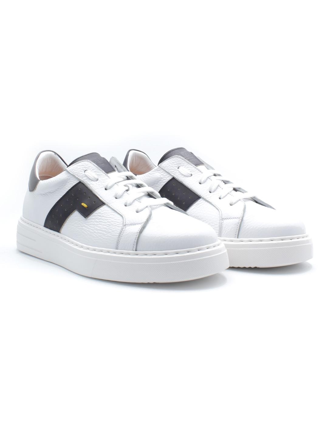 Calce Magnum Zapato Hombre Ciervo Blanco Apliques Marino