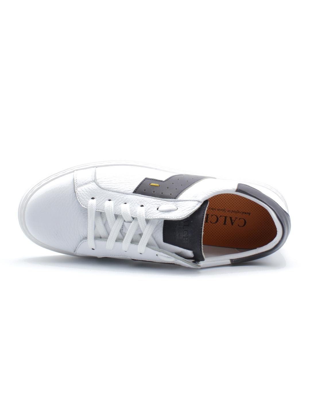 Calce Magnum Zapato Hombre Ciervo Blanco Apliques Marino