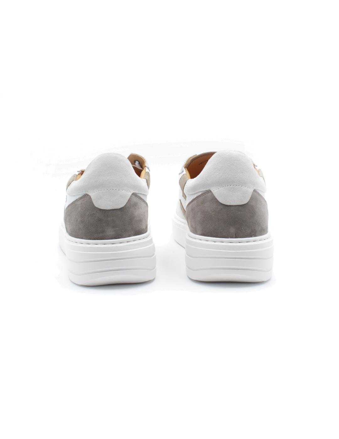 Calce Zapato Hombre Apliques Ante Blanco Beige