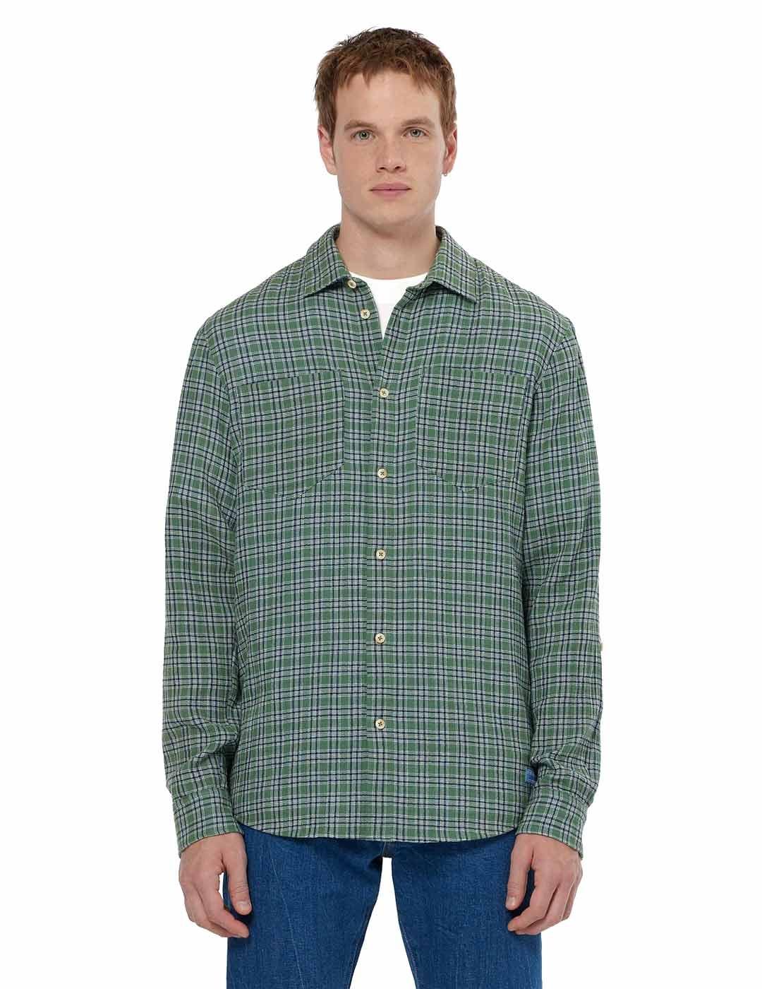 Scotch Soda Camisa Cuadros Verde