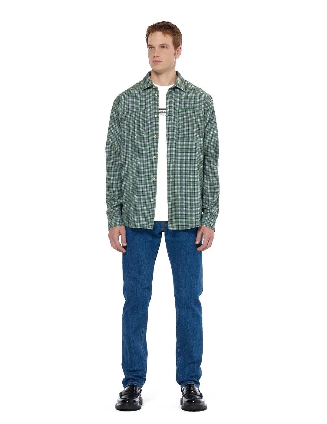 Scotch Soda Camisa Cuadros Verde
