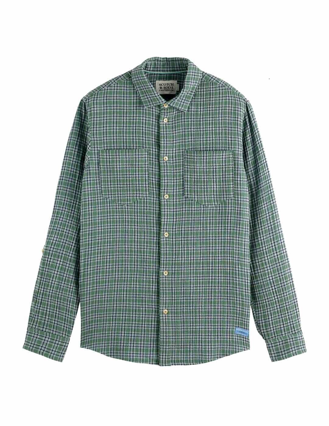 Scotch Soda Camisa Cuadros Verde