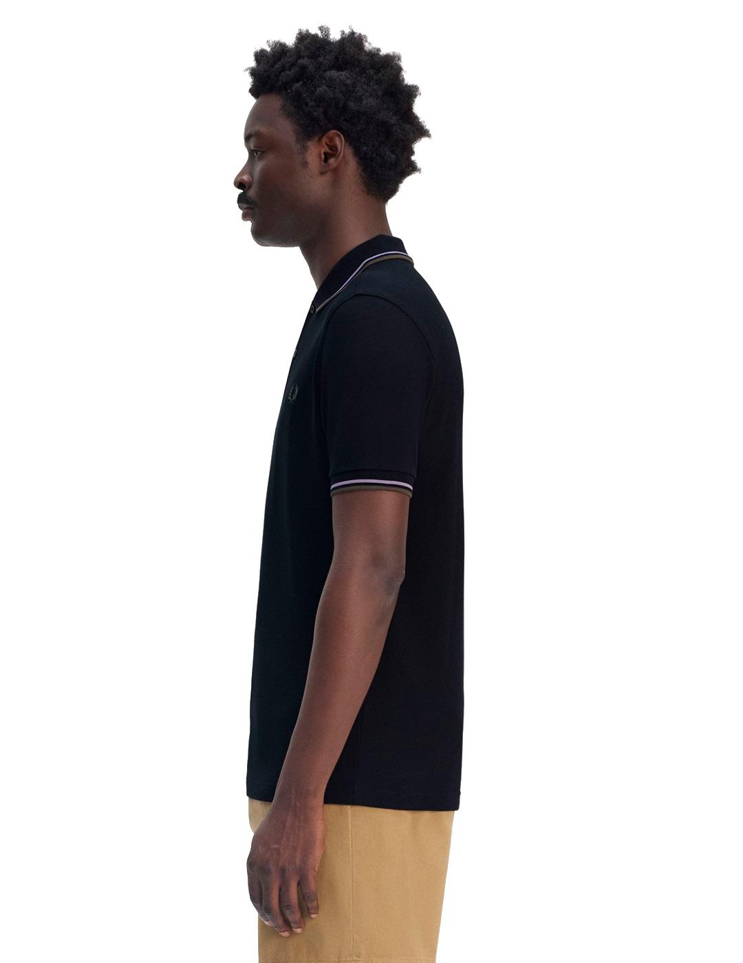 Fred Perry M3600 Polo Hombre Franjas Azul Marino