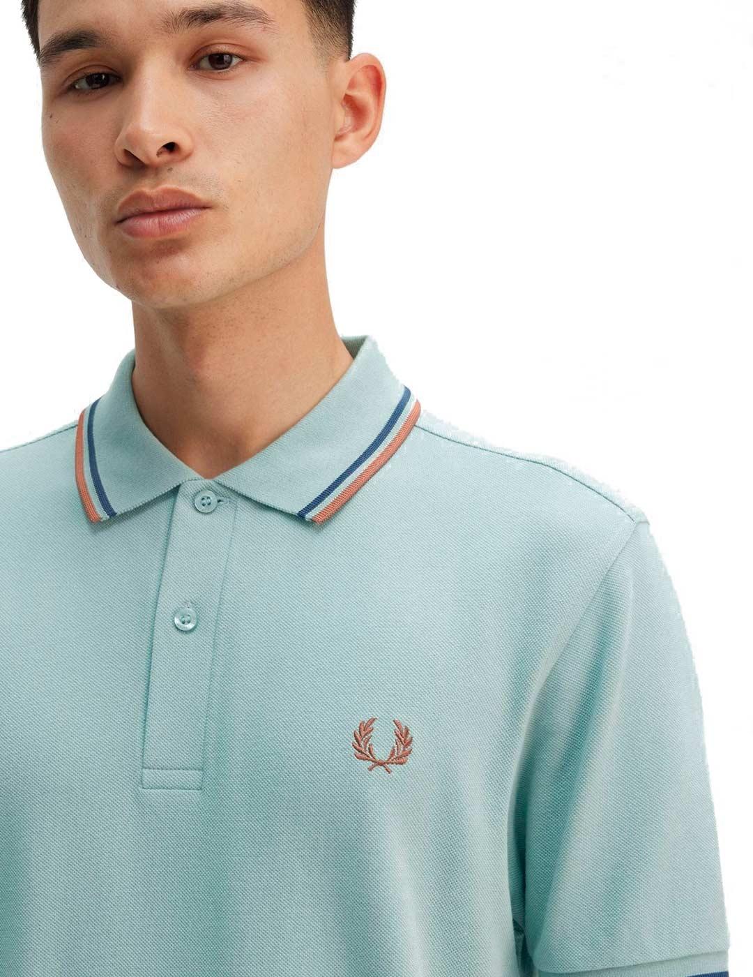 Fred Perry M3600 Polo Hombre Franjas Azul