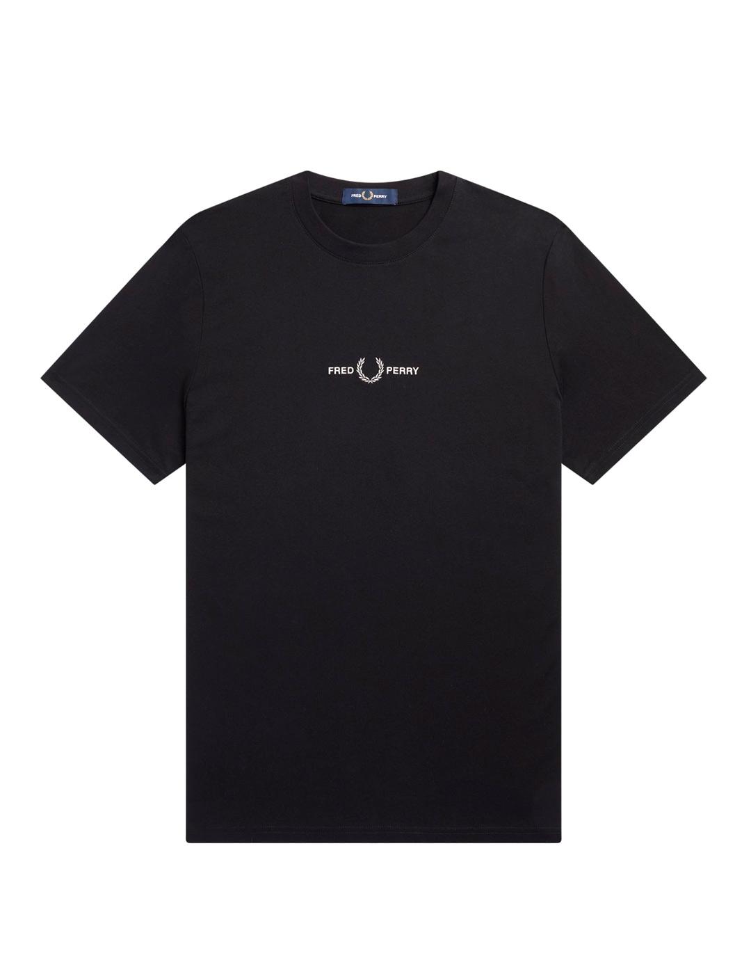 Fred Perry M4580 Camiseta Hombre Logo Negra