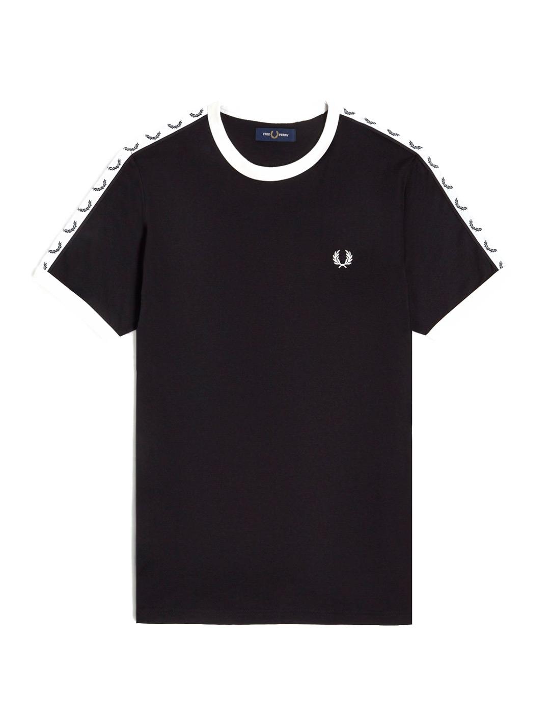 Fred Perry M4620 Camiseta Hombre Banda Negra