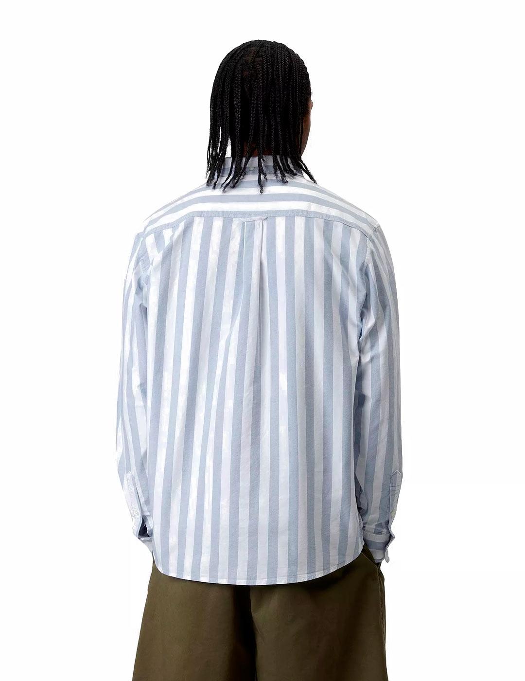 Carhartt  L/S Dillion Camisa Rayas Hombre Azul