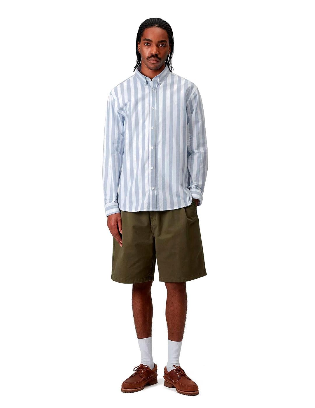 Carhartt  L/S Dillion Camisa Rayas Hombre Azul