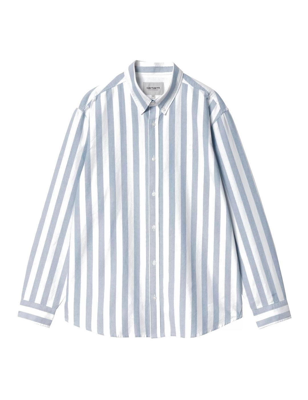 Carhartt  L/S Dillion Camisa Rayas Hombre Azul