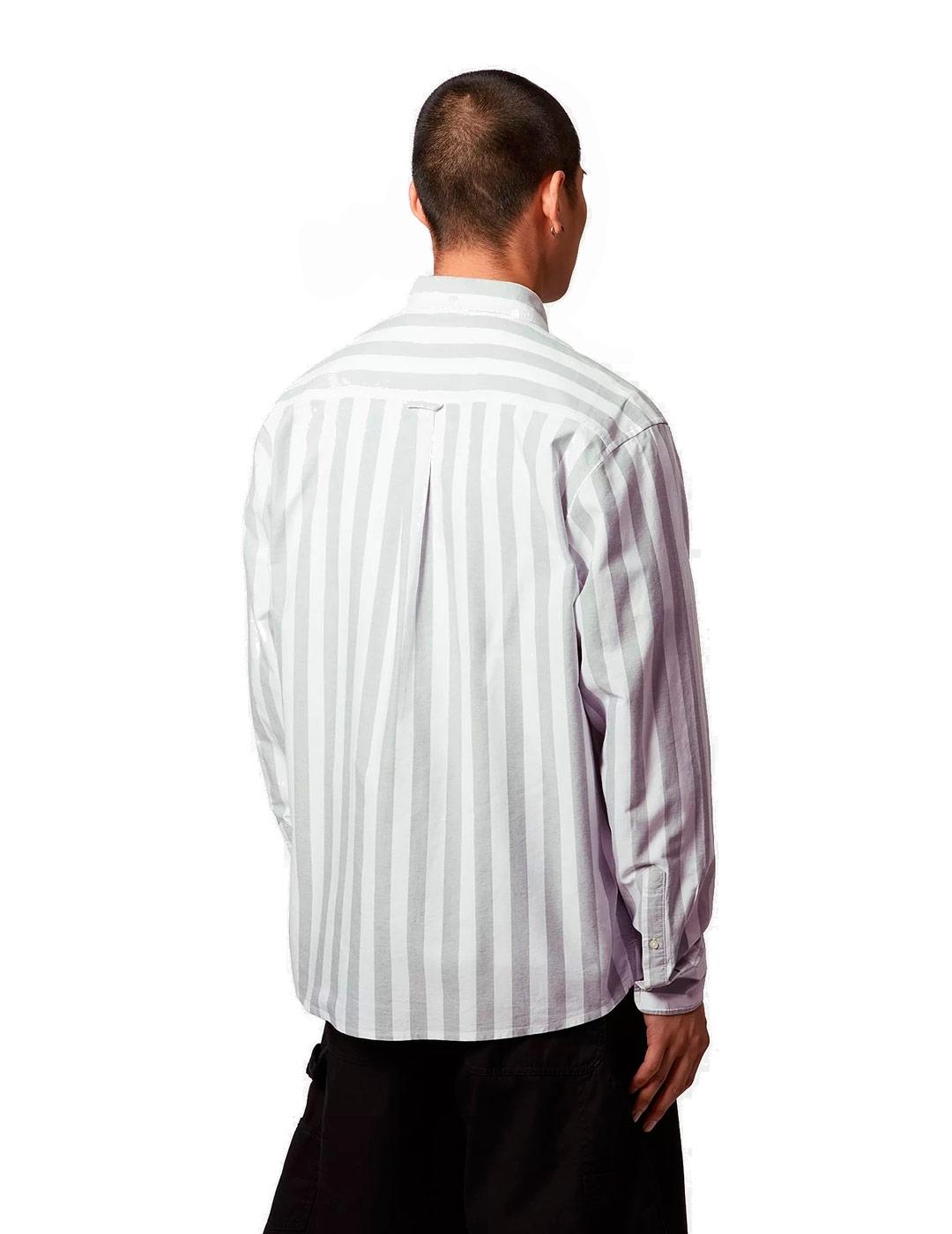 Carhartt  L/S Dillion Camisa Rayas Hombre Verde