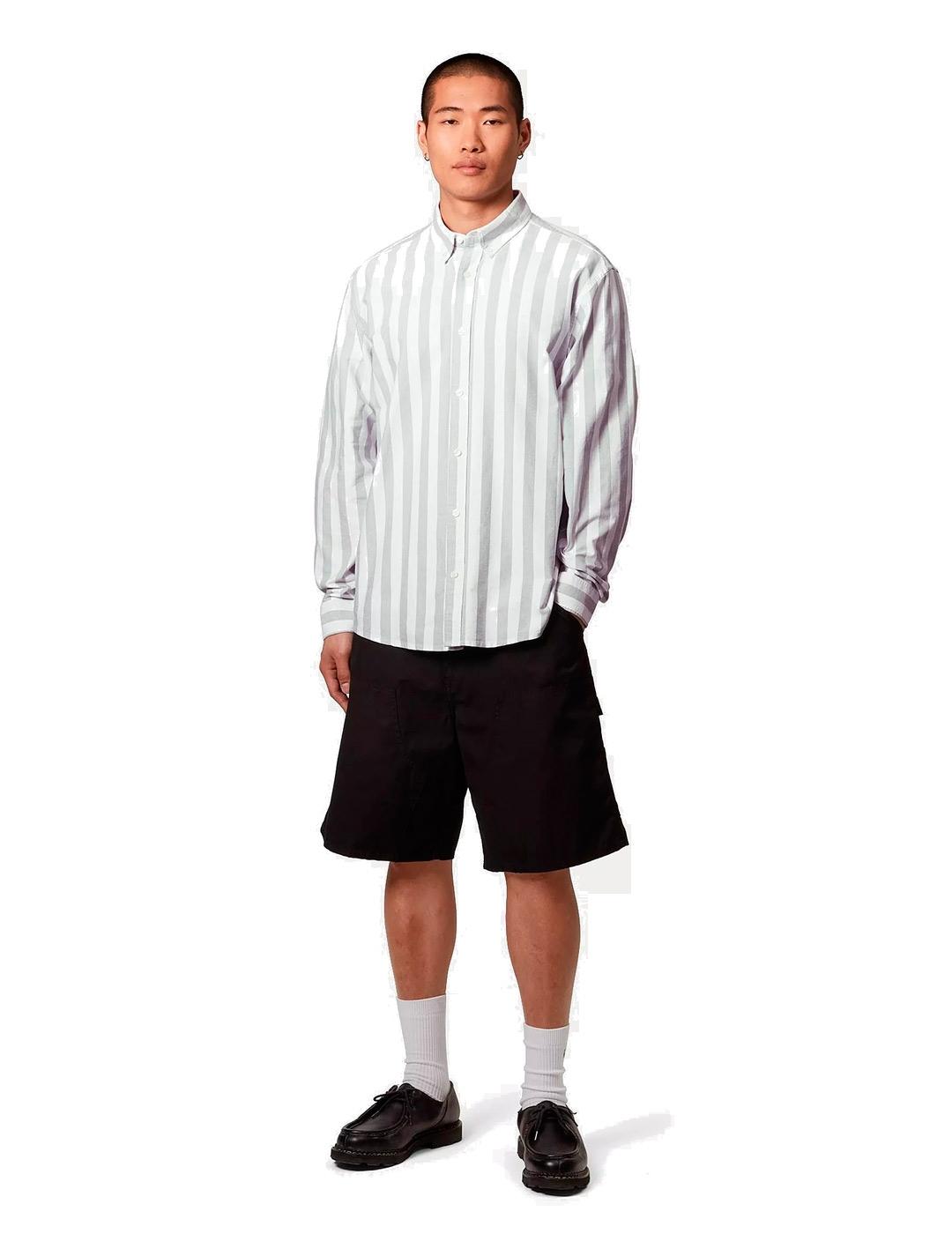 Carhartt  L/S Dillion Camisa Rayas Hombre Verde