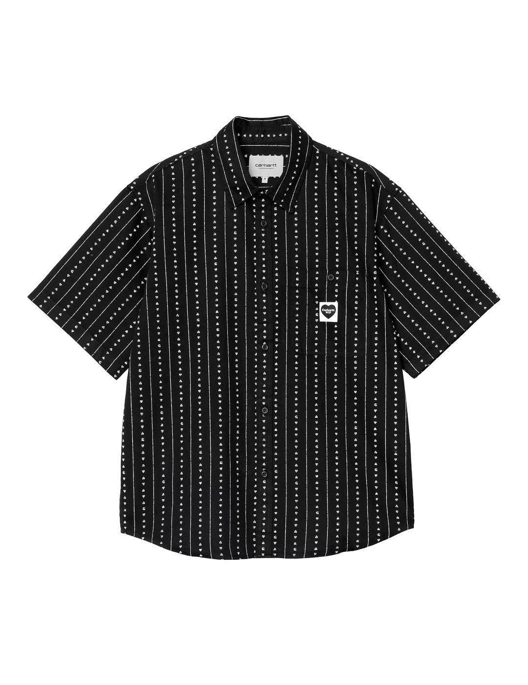 Carhartt S/S Drewe Shirt Camisa Estampada Hombre Negra
