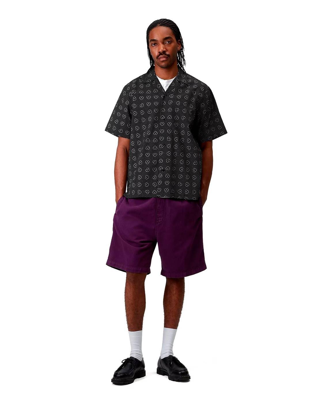 Carhartt S/S Furoshiki Shirt Camisa Hombre Estampada Negra